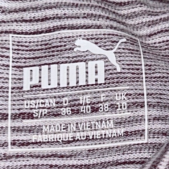 NEW ~ PUMA GOLF White & Purple Striped Dry Cell Polo Shirt Size Small - Picture 8 of 12